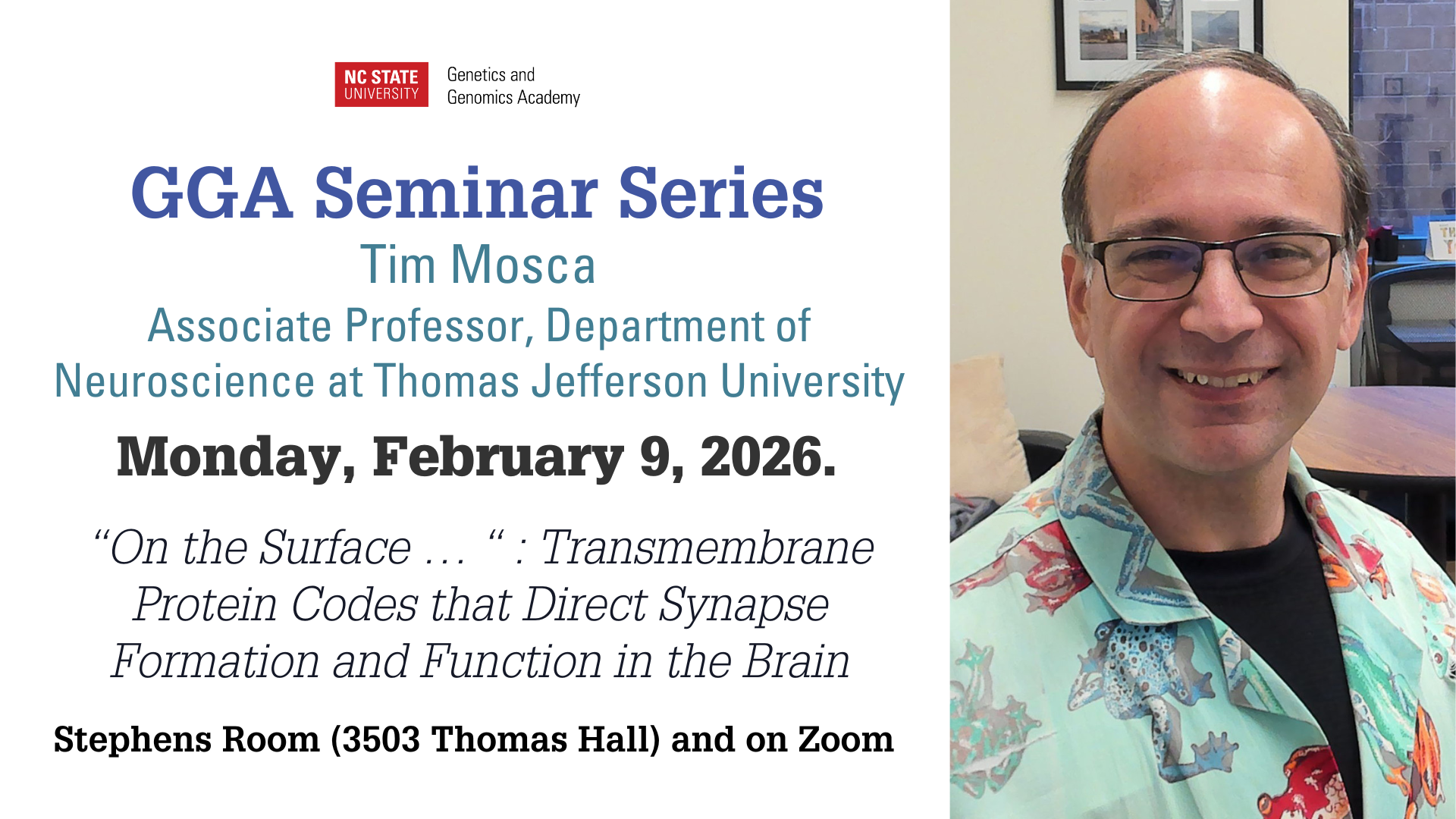 Tim Mosca seminar speaker.