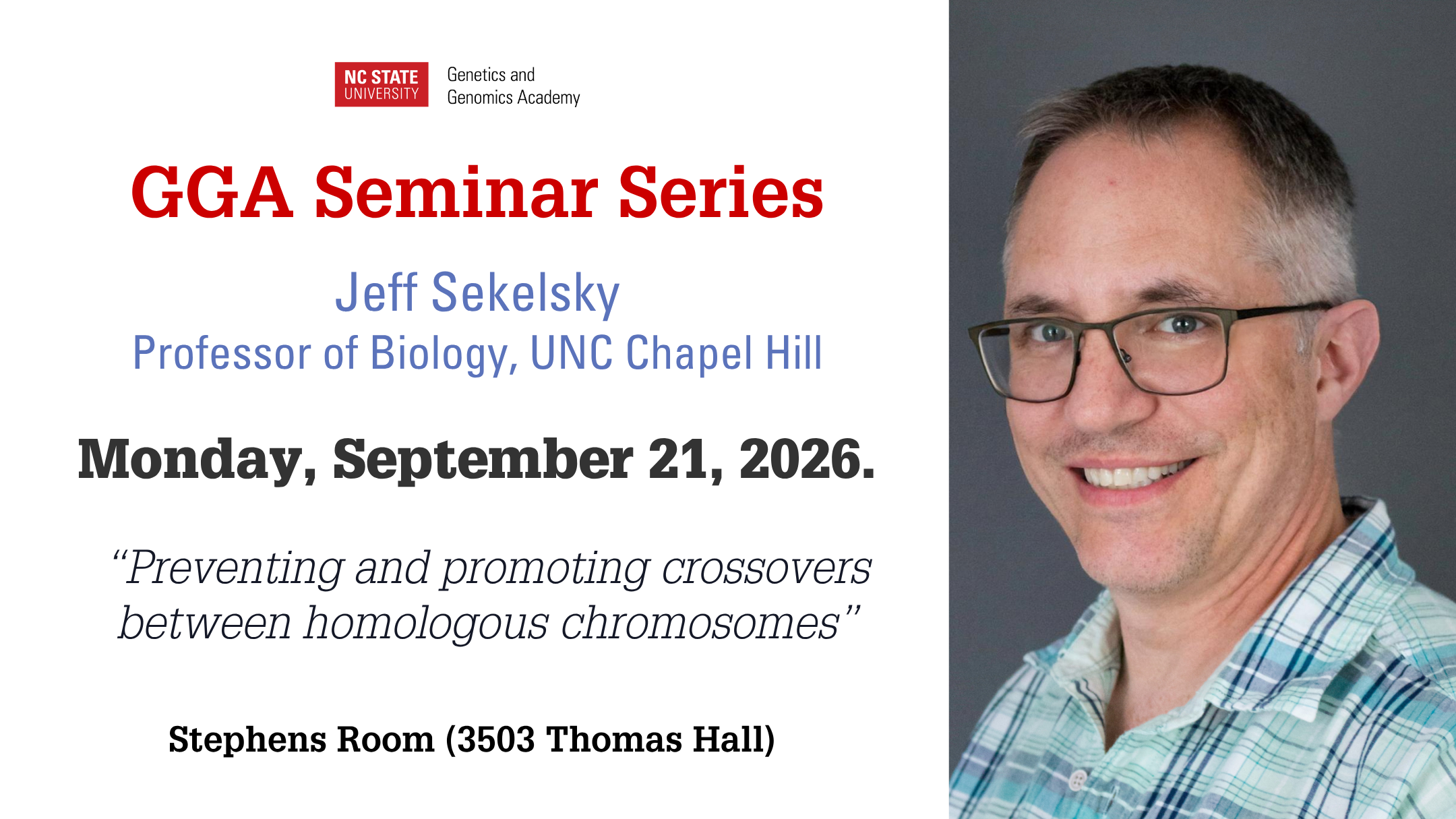 Seminar flyer for Jeff Sekelsky