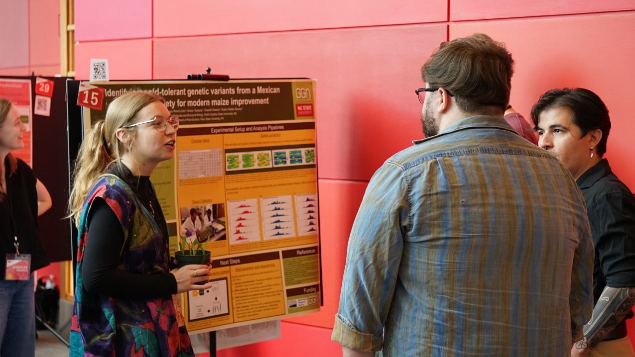 GGA Graduate Students presenting research posters.