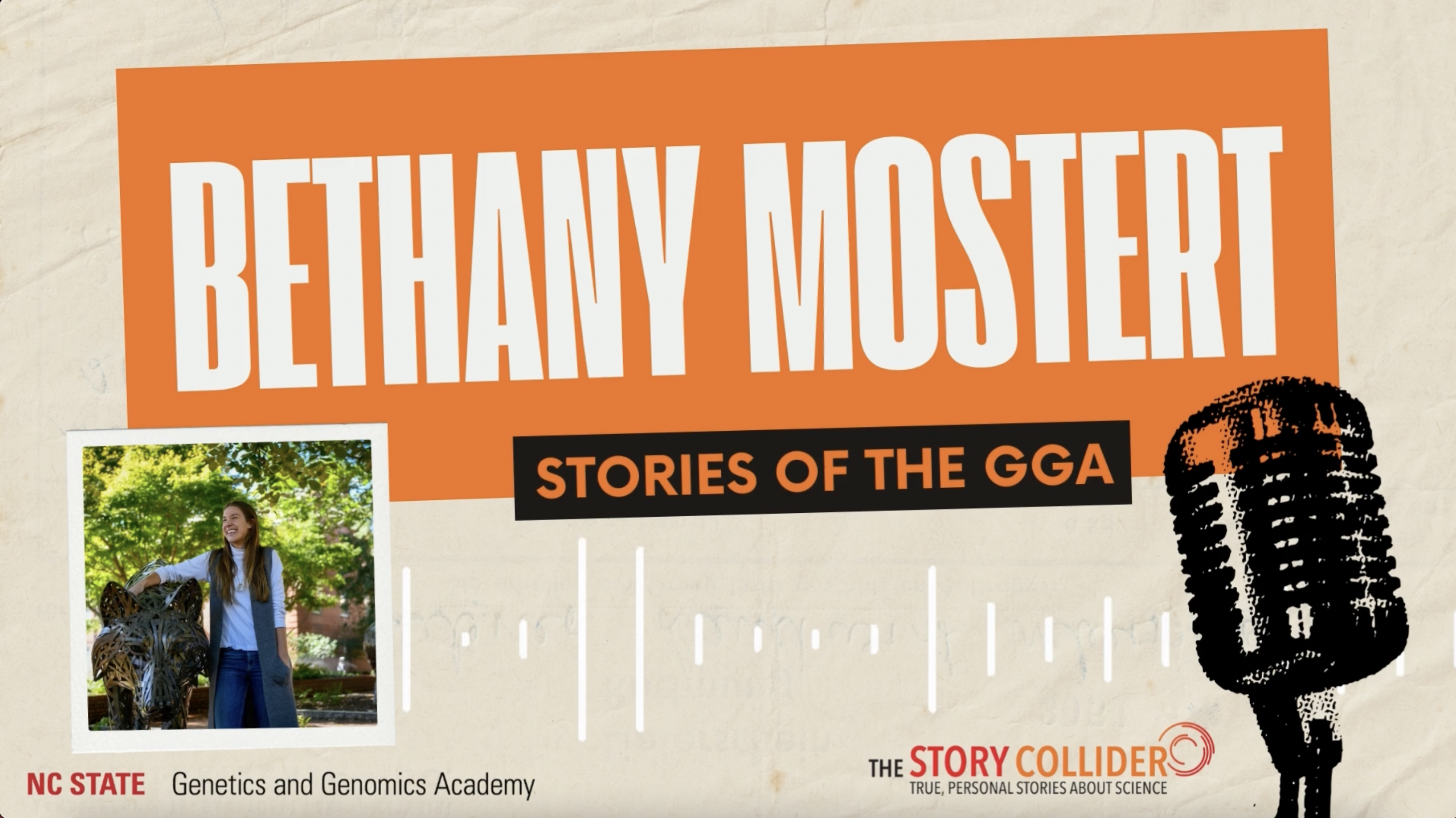 Thumbnail from Youtube Video "Story Collider: Stories of the GGA - Bethany Mostert".