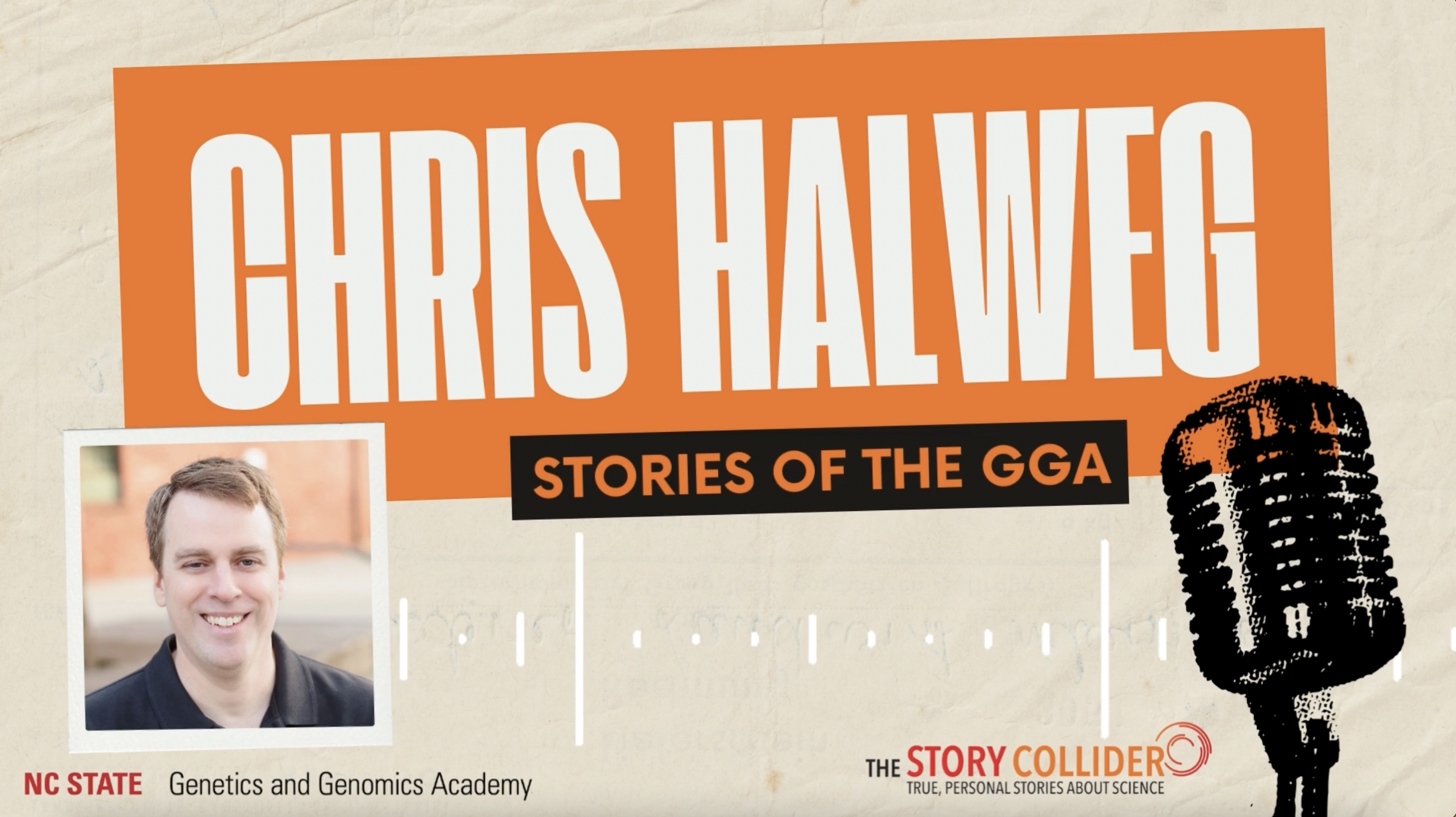 Thumbnail of Youtube video "Story Collider: Stories of the GGA - Chris Halweg"