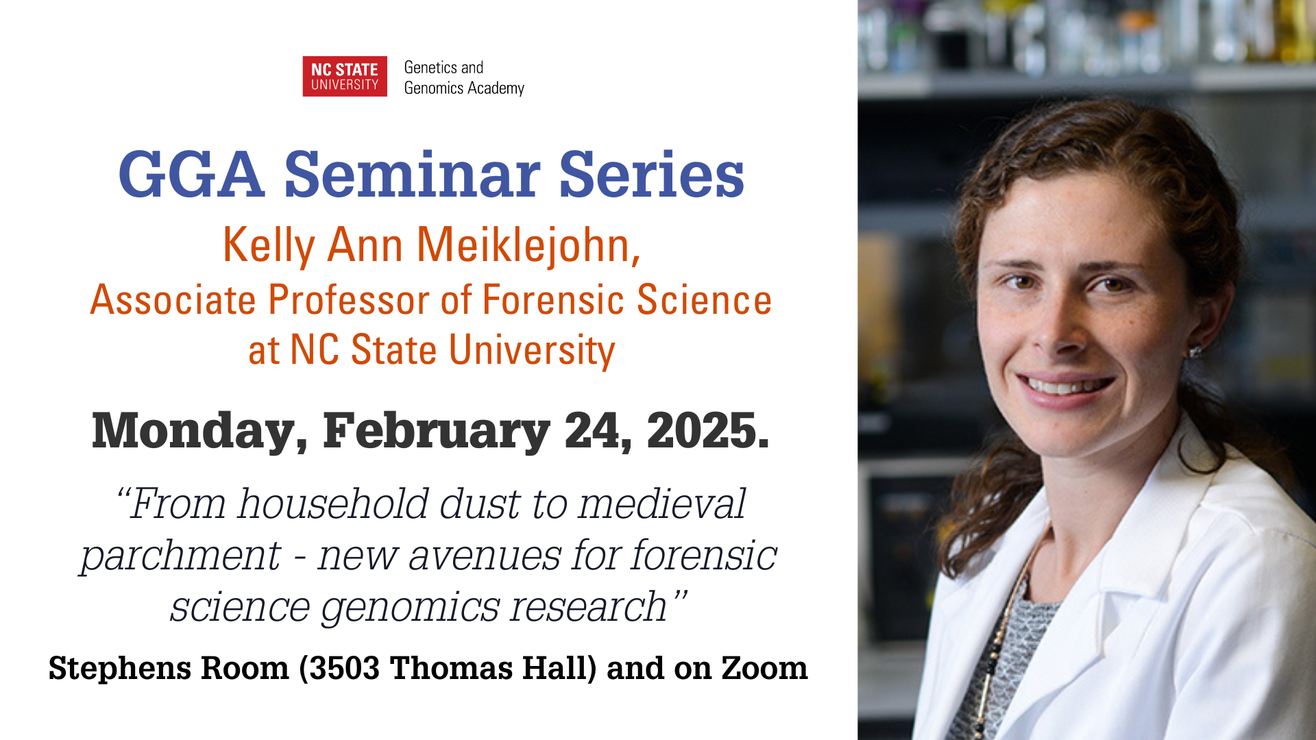 Kelly Meiklejohn flyer.