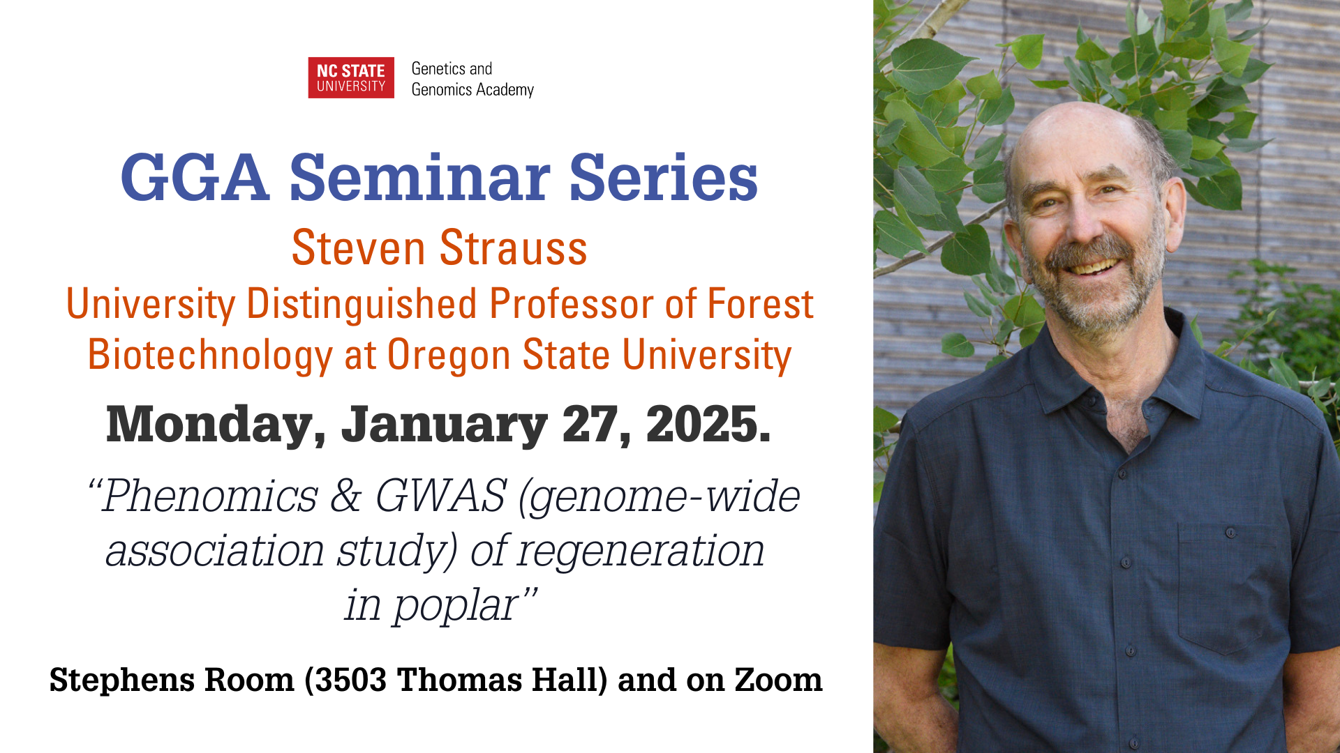 Flyer of Steven Strauss.